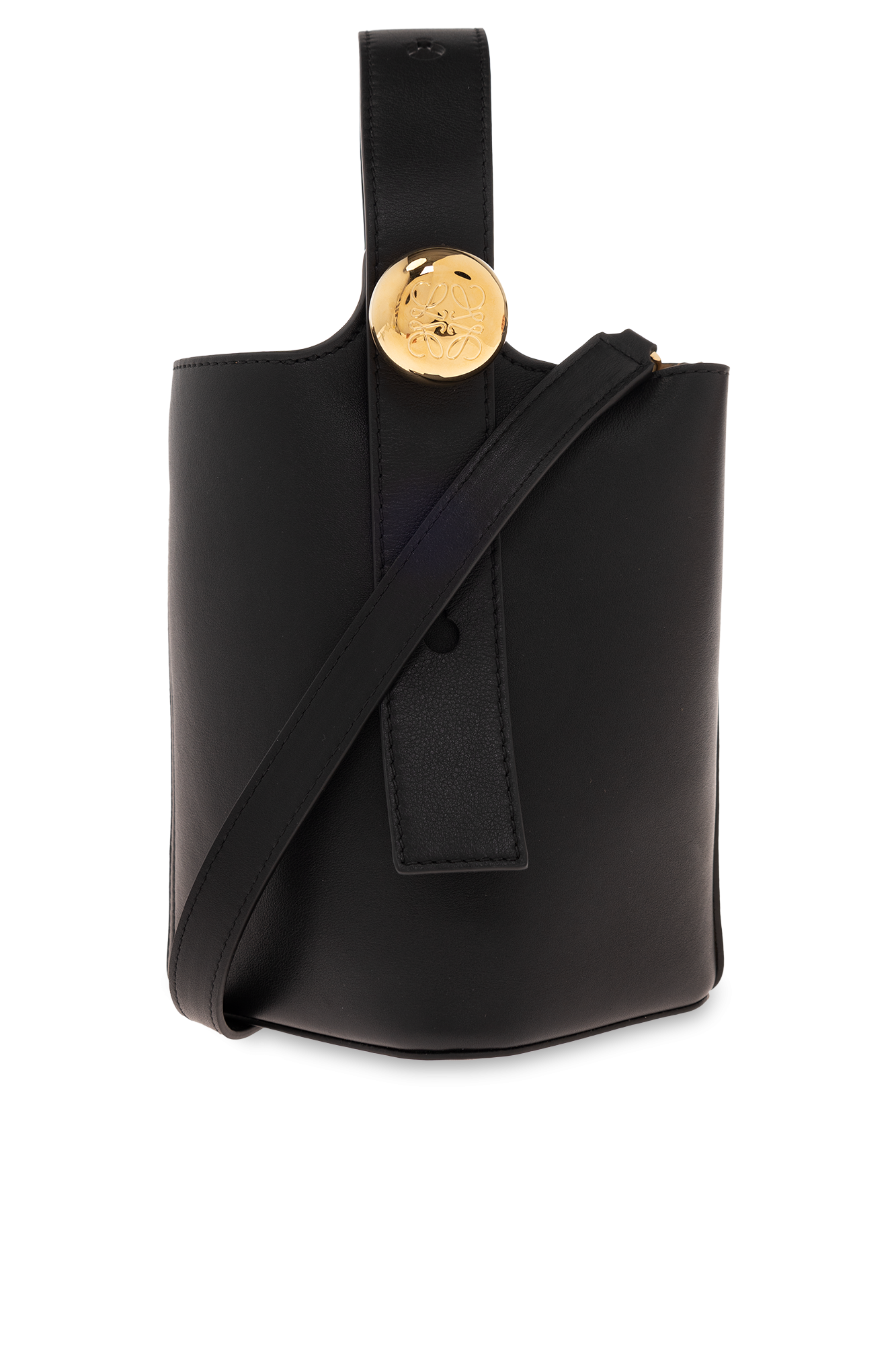 Black 'Pebble Mini' bucket shoulder bag Loewe